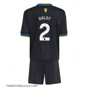 Manchester United Diogo Dalot #2 Echipament de Fotbal Replică 2025-26 Copii Treilea (+ Șorturi)